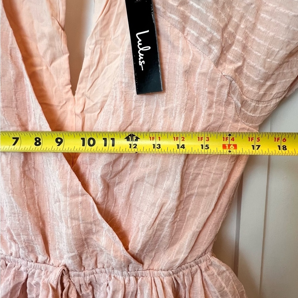 Lulus Blush Pink Romper Shorts Medium NEW Lulu Coquette Balletcore Barbiecore - Picture 9 of 9